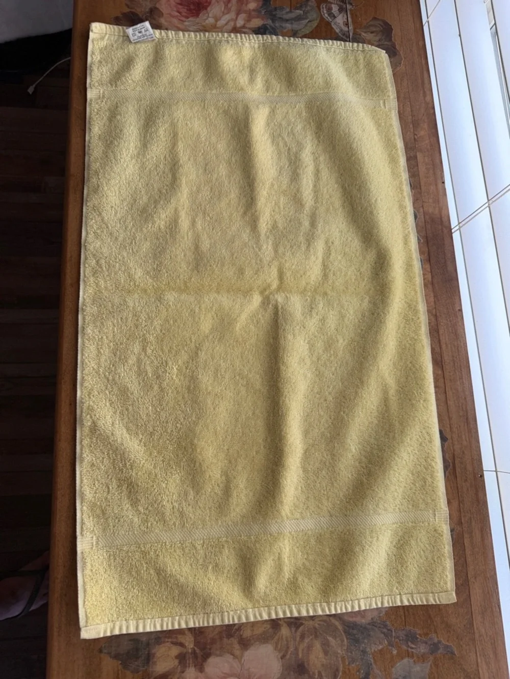 Vintage Cannon Pale Yellow Cotton Hand Towel